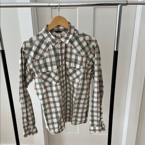 Patagonia Green and White Plaid Men's Shirt